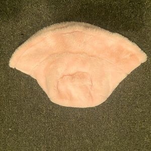 Pink Fluffy Faux Fur Bucket Hat
